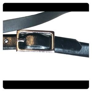 Black Bonded Leather Belt